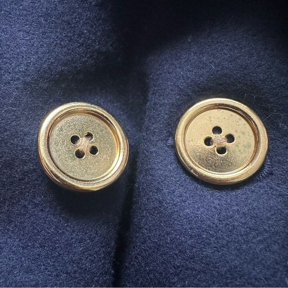 J. Crew Jacket The 2008 Andover Peacoat Italian Wool Gold Buttons Navy 6 - Picture 13 of 13